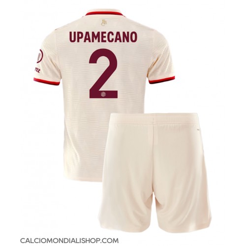 Maglie da calcio Bayern Munich Dayot Upamecano #2 Terza Maglia Bambino 2024-25 Manica Corta (+ Pantaloni corti)